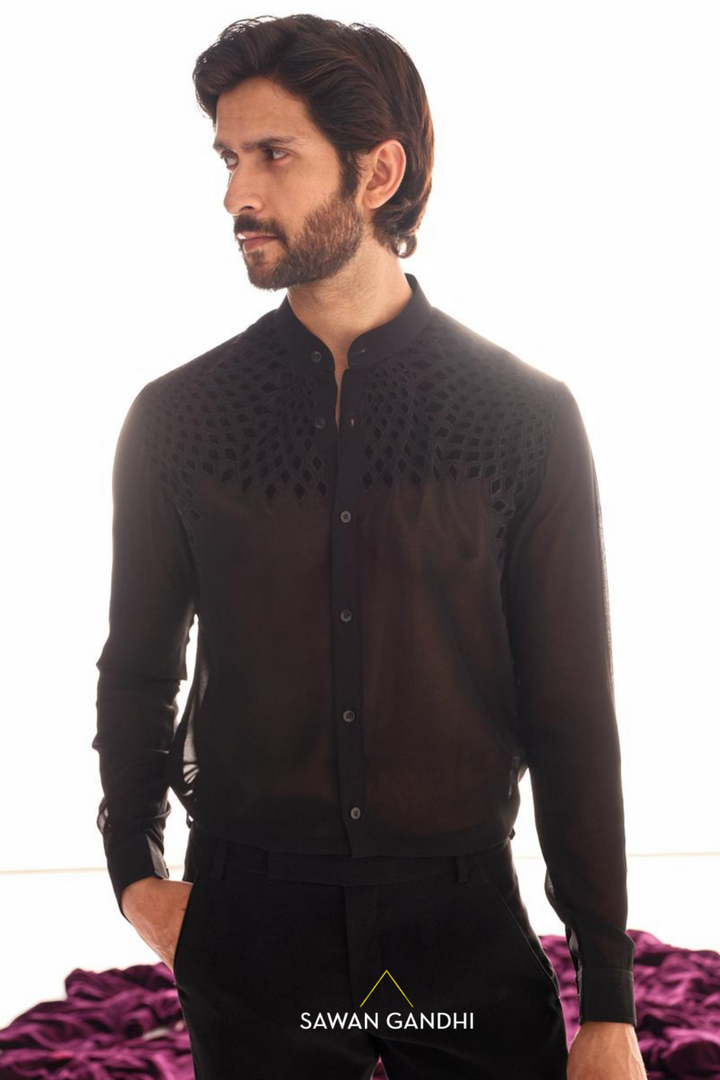 Black georgette shirt