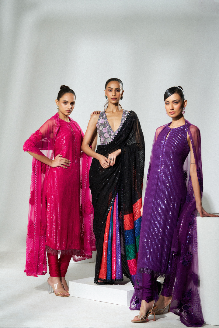 Hot Pink sequins suit