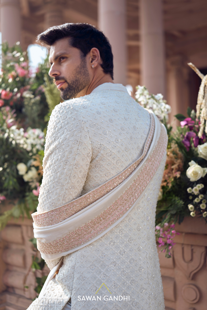 THREADWORK JAAL SHERWANI