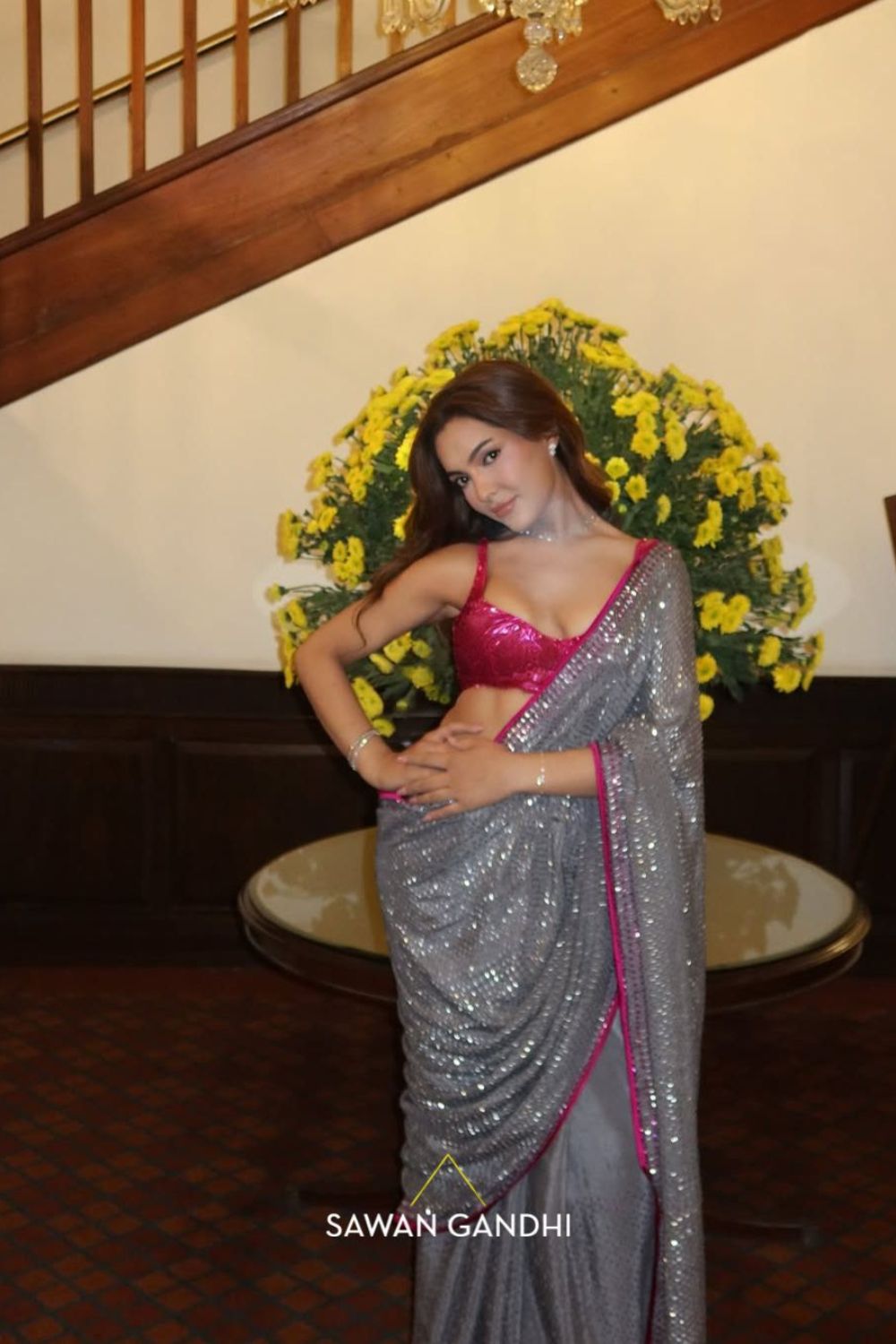 Meera Sakrani in Grey Kashti Saree