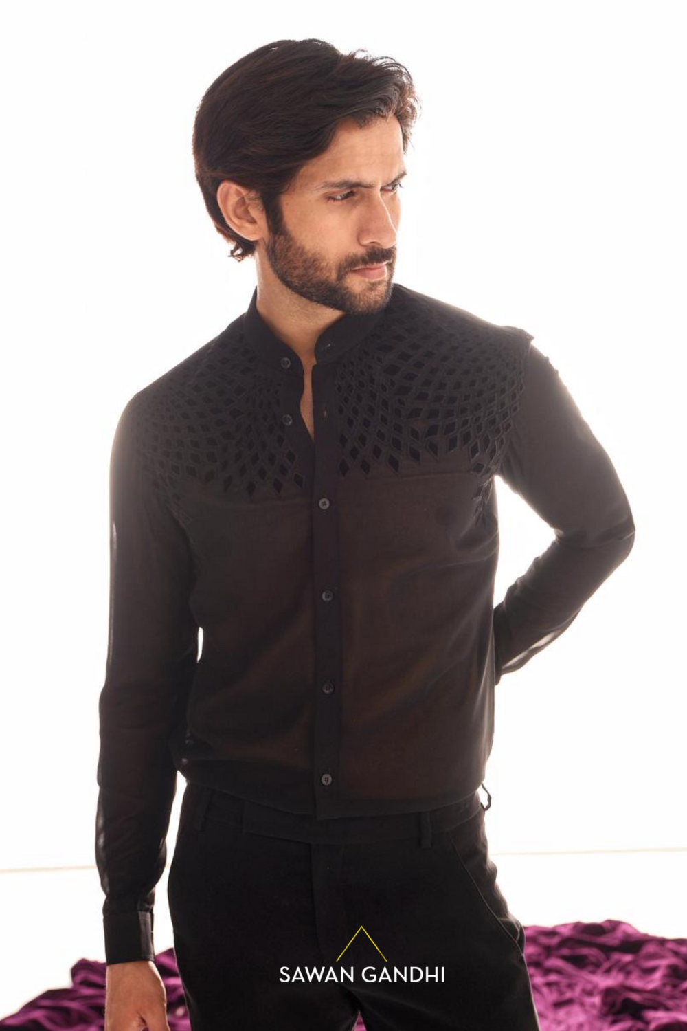 Black georgette shirt