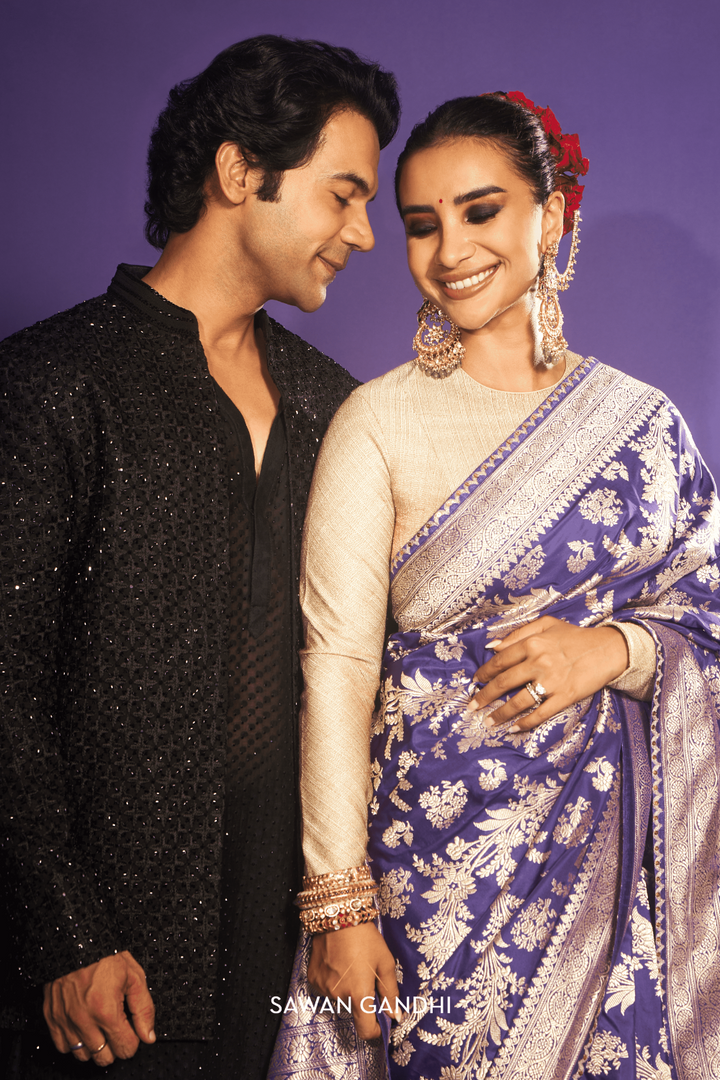 RajKumar Rao in Black bandhgala with swarosvki kurta
