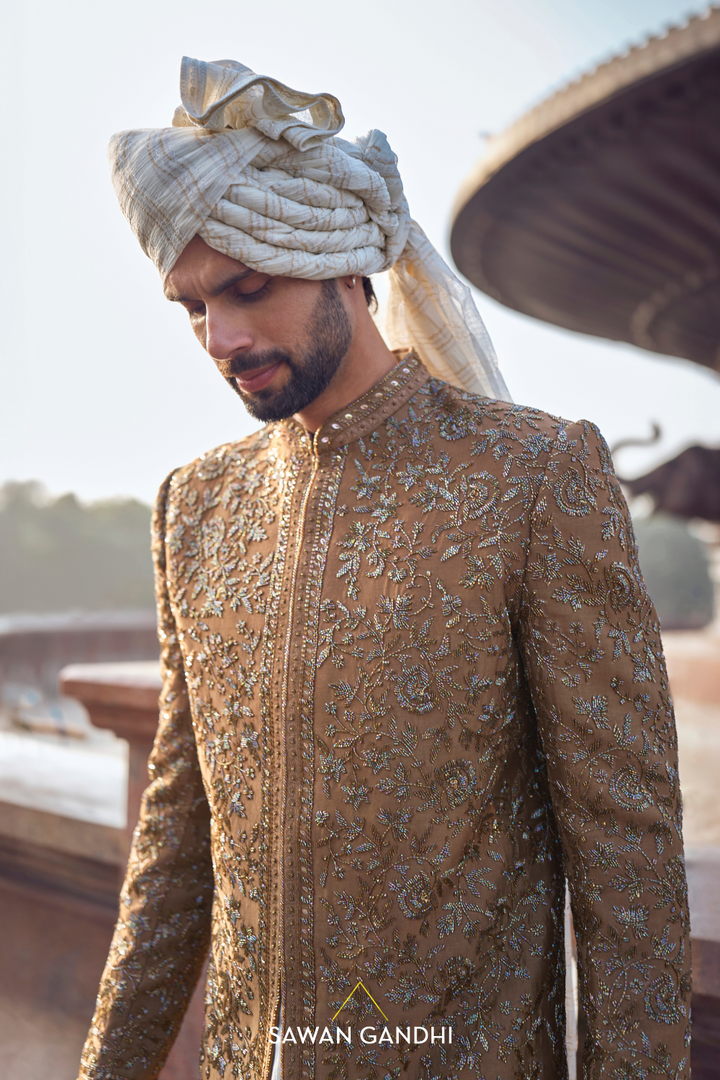 COFFEE GOLD SHERWANI