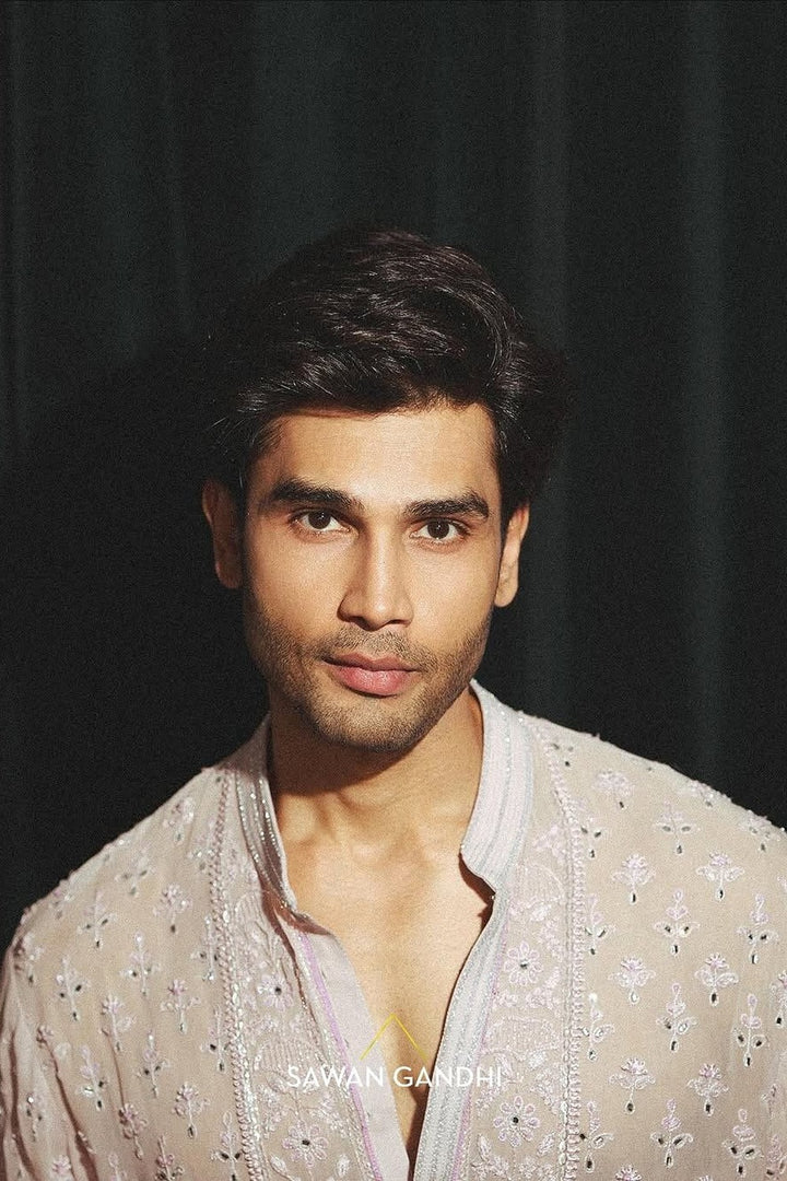 Rohit Khandelwal in Lilac Chikankari Shimmer Kurta