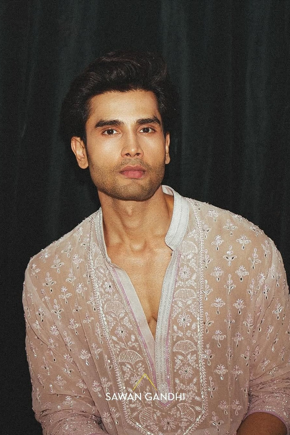 Rohit Khandelwal in Lilac Chikankari Shimmer Kurta