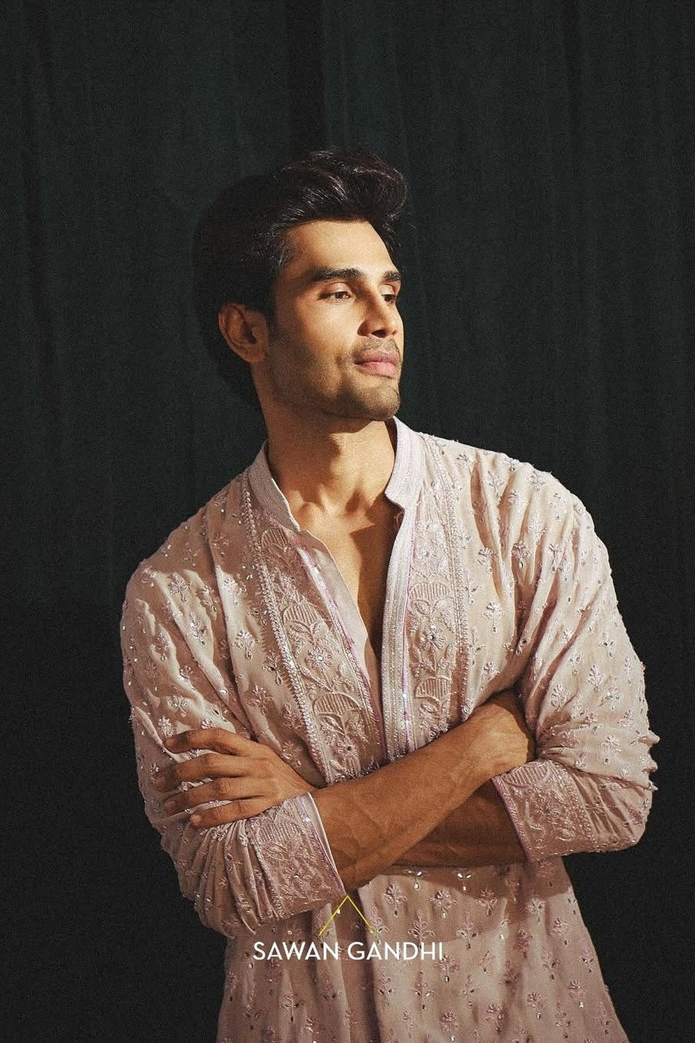 Rohit Khandelwal in Lilac Chikankari Shimmer Kurta