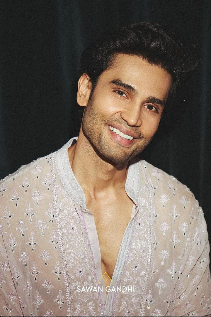 Rohit Khandelwal in Lilac Chikankari Shimmer Kurta