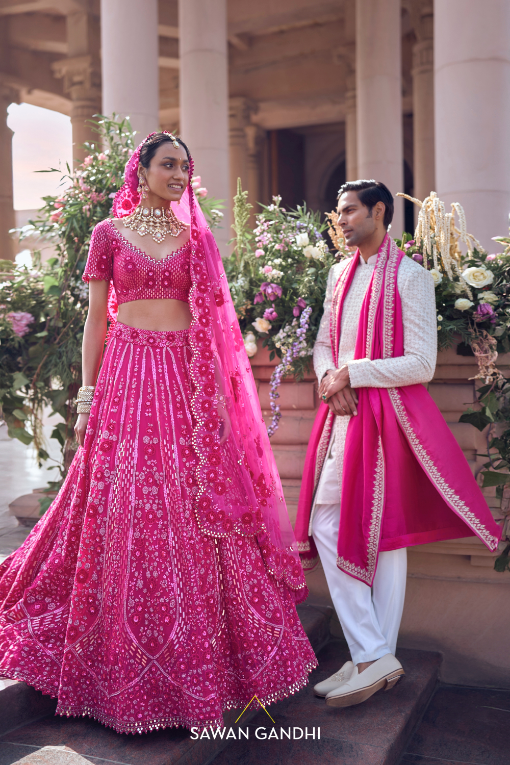 hot pink indian wedding dress Hot Pink Indian Wedding Dress Pink Color Lehenga For Wedding Designer Heavy Pink Bridal