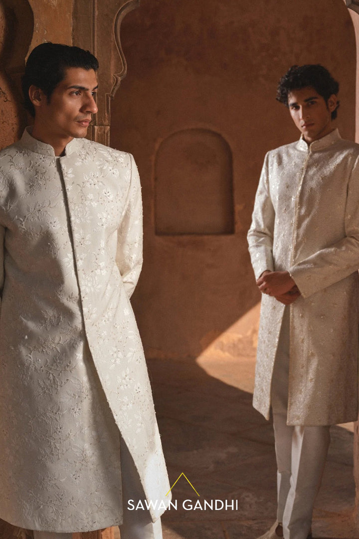 Lotus jaal sherwani set