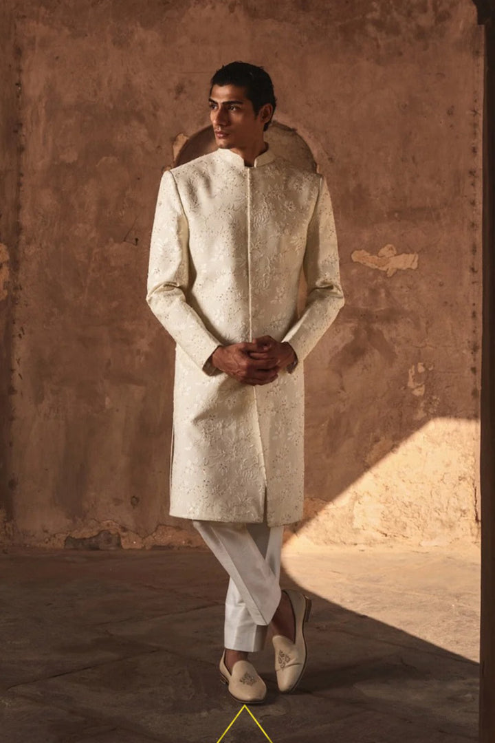 Lotus jaal sherwani set