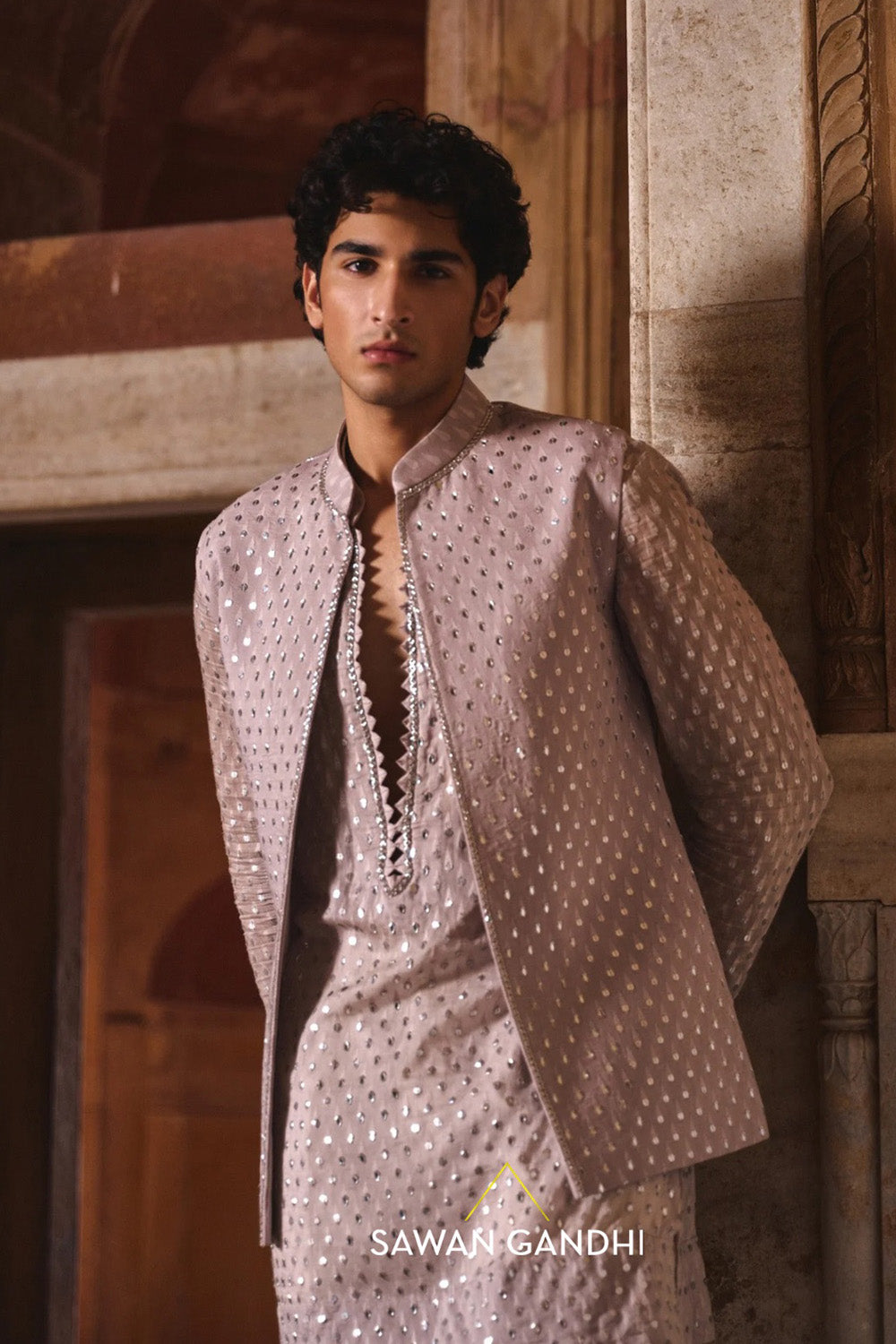 Grey Nehru kurta set