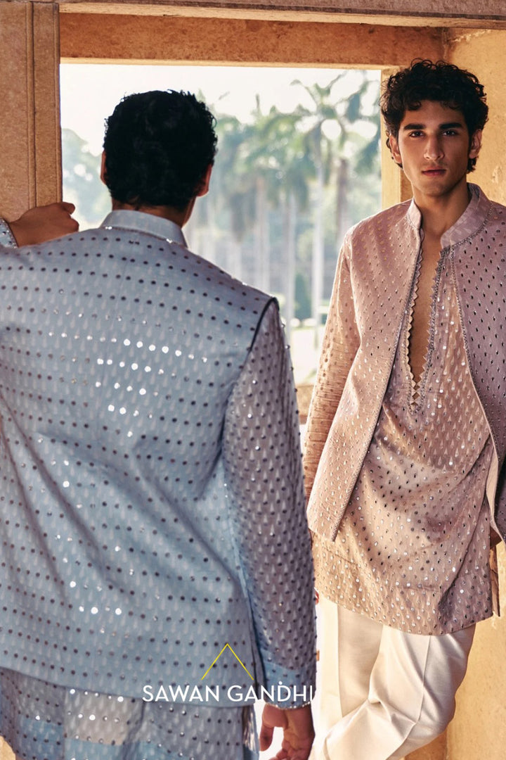 Dusky Blue Nehru kurta set