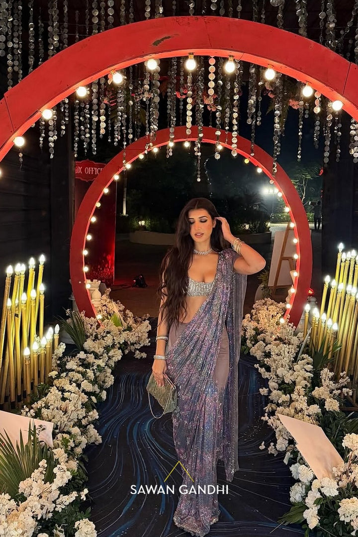 Avantika Mohan in Multicolor swarovski saree