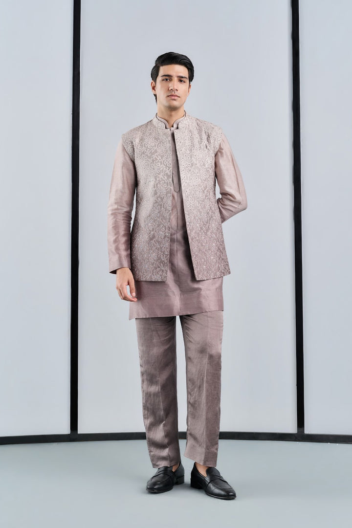 Taupe ombre nehru set