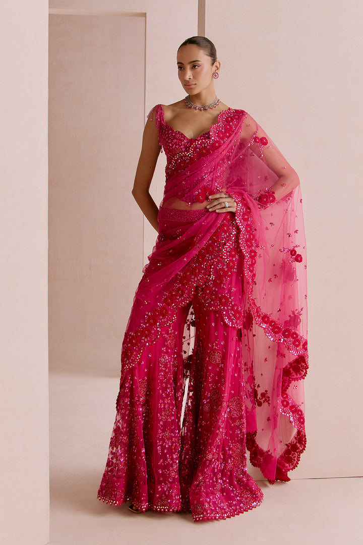 hot pink sharara set