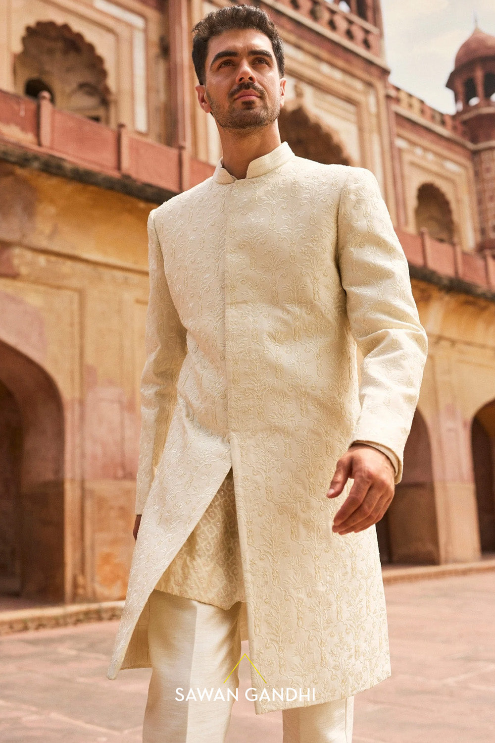 Ivory Threadwork Sherwani