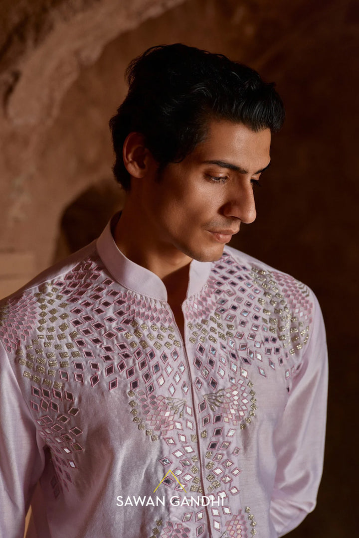 Lilac Appliqué kurta