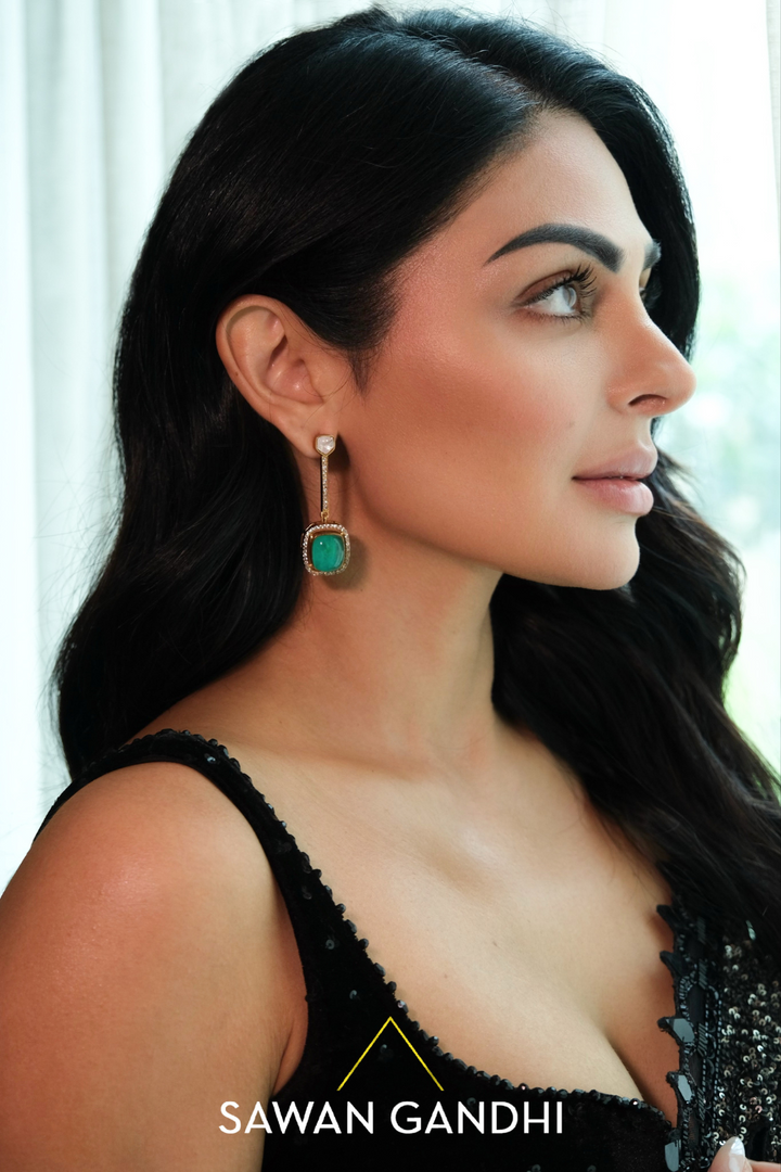 Neeru Bajwa in black ombre saree