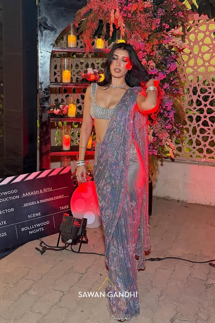 Avantika Mohan in Multicolor swarovski saree