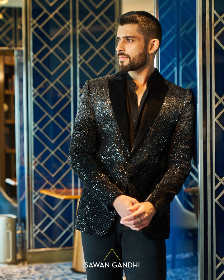 Black shimmer Jacket