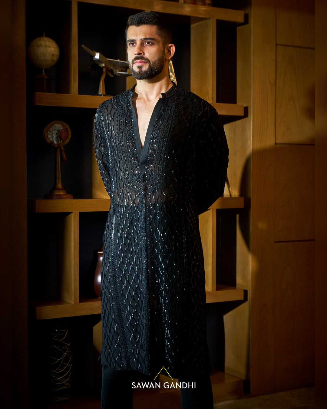 Black DnA lines kurta