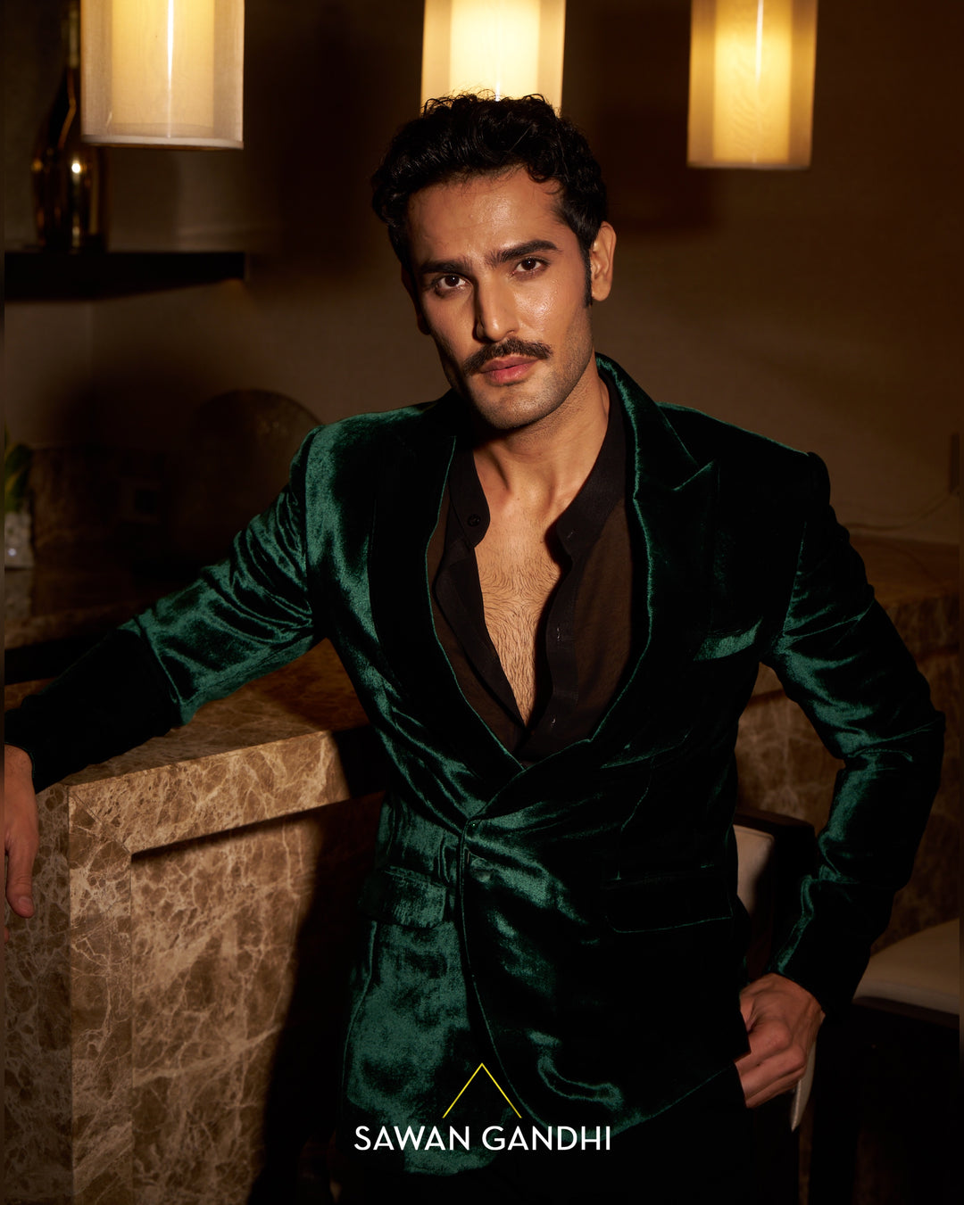 Emerald Green velvet jacket