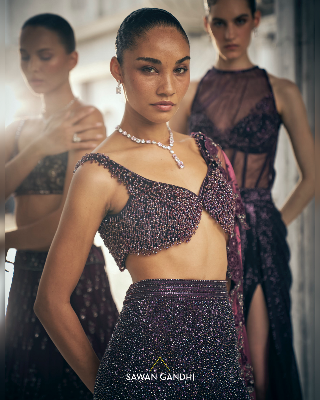 wine fishcut swarosvki lehenga