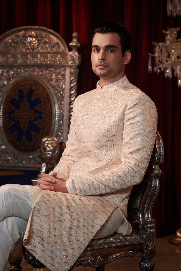 Heavy Cutdana and sequin work sherwani