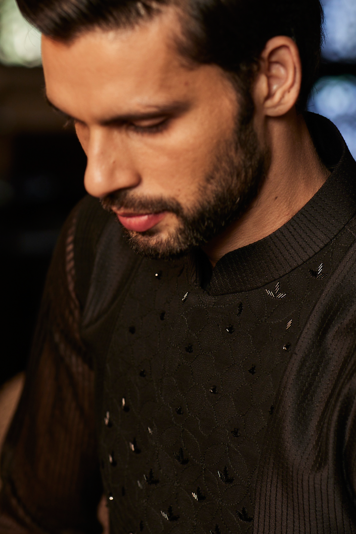 Chikankari Katdana Nehru Set