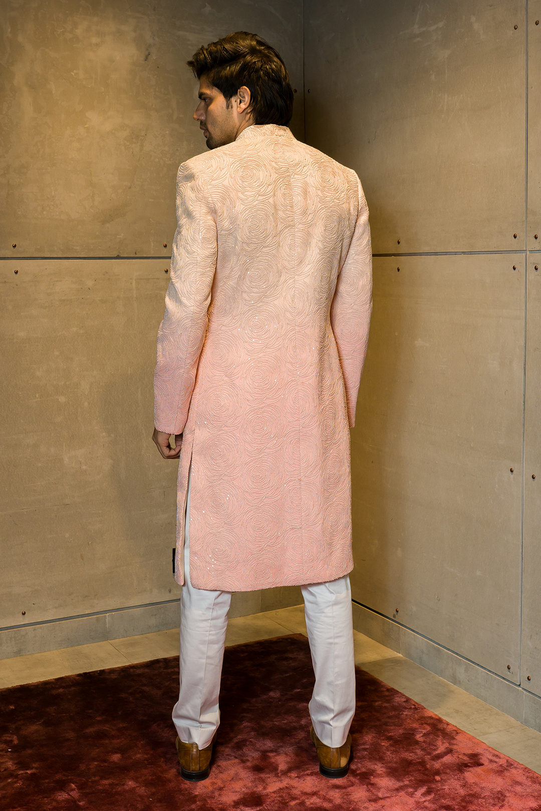 Ombre Peach Sherwani