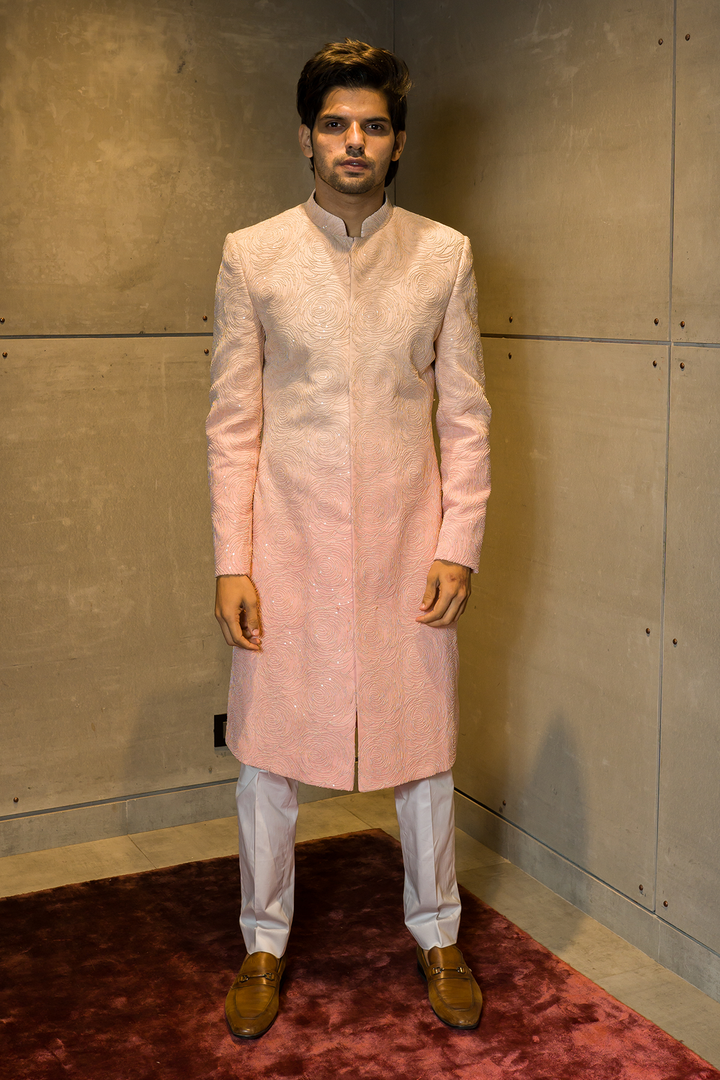 Ombre Peach Sherwani