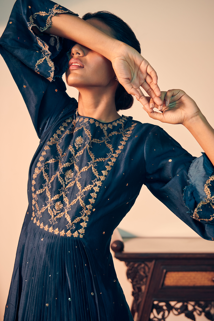 SUNEHRI Teal Straight Suit & Pants