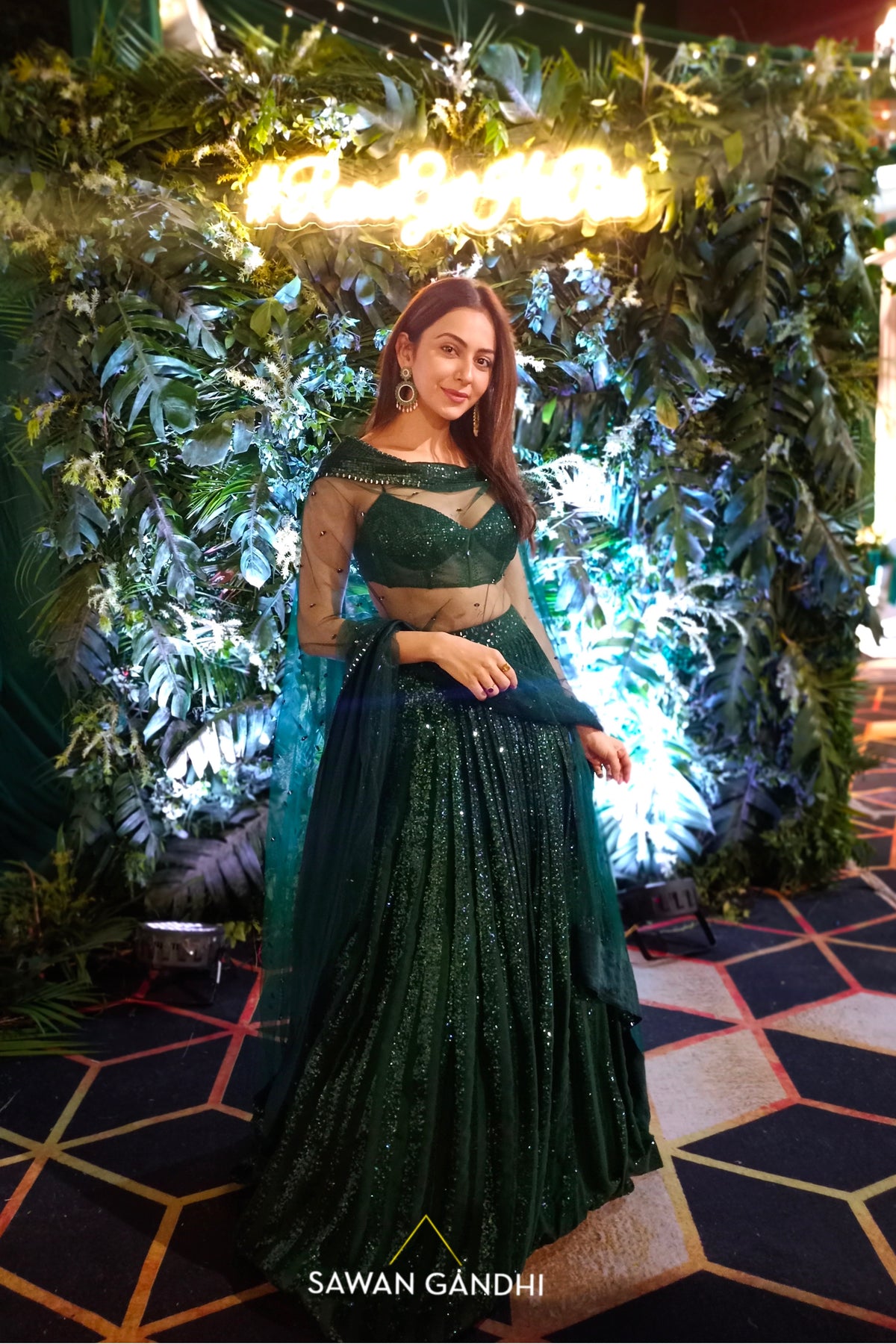 Rakul Preet Singh in Lumiere Green sequins lehenga Rakul Preet Singh in Lumiere Green sequins lehenga