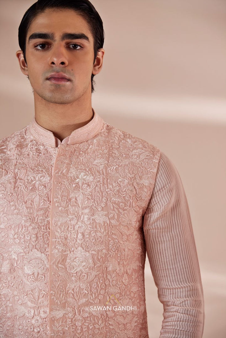 Peach nehru and kurta