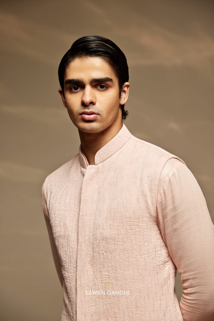 Peach Nehru and kurta